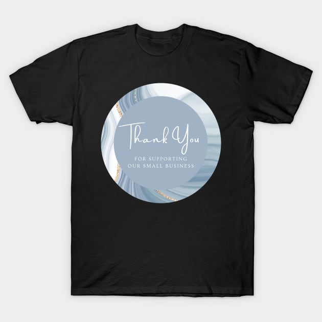 Thank You for supporting our small business Sticker - Classic Navy T-Shirt by LD-LailaDesign